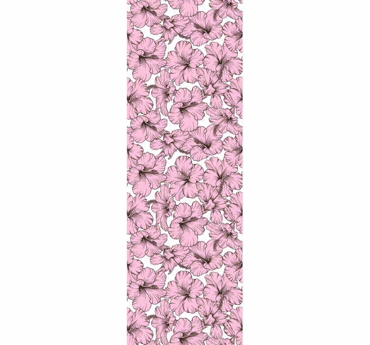 Rollo fenster kinderzimmer mit hibiskusblütenmuster - TenStickers