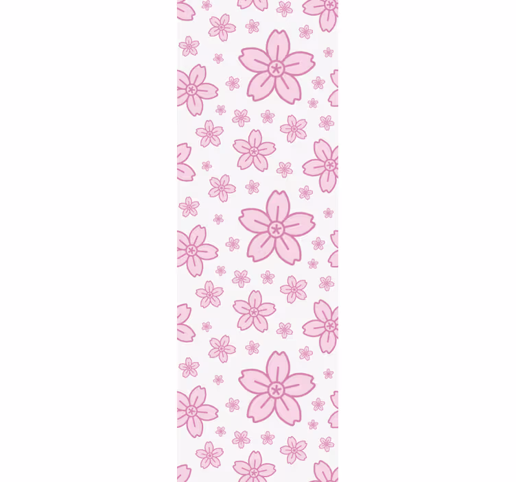 Rollo fenster kinderzimmer mit pinken kleinen blumen - TenStickers