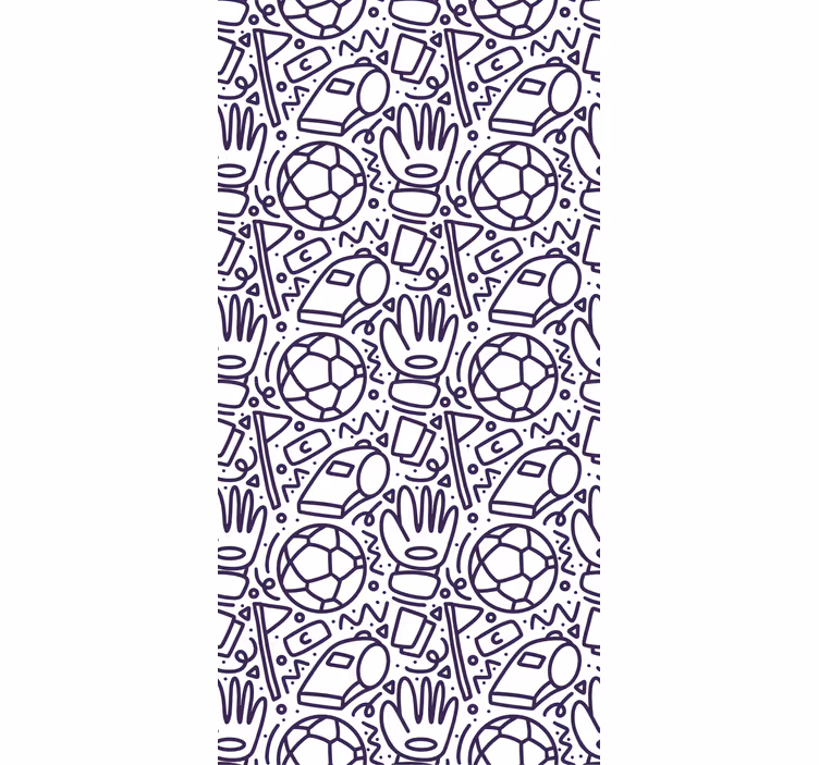 Rollo fenster kinderzimmer sport doodle design - TenStickers