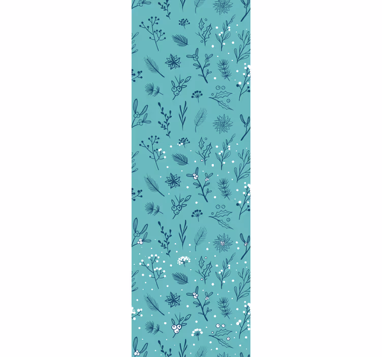 Rollo fenster kinderzimmer in hellblauem weihnachtsdesign - TenStickers