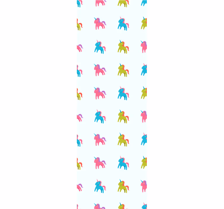 Rollo fenster kinderzimmer einhörner auf blauem hintergrund - TenStickers