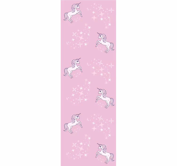 Rollo fenster kinderzimmer pinkes einhornmuster - TenStickers