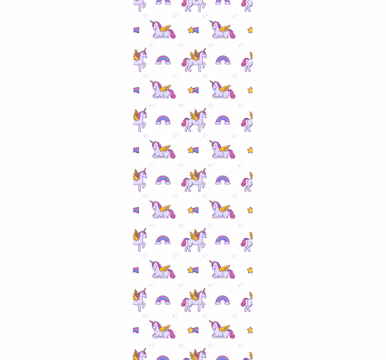 Rollo fenster kinderzimmer einhörner in rosa pastell - TenStickers