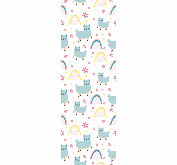 Rollo fenster kinderzimmer mit lustigem schaf-einhorn-muster - TenStickers