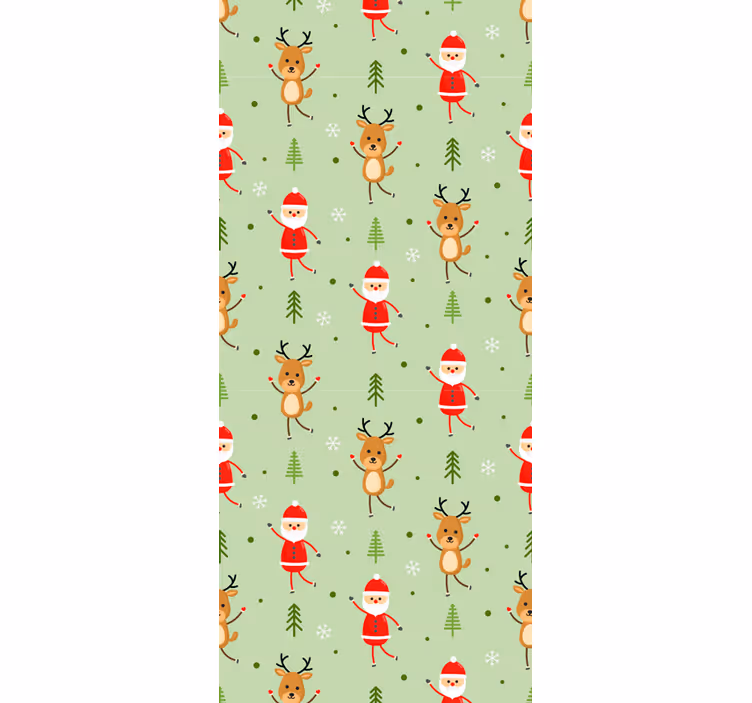 Rollo fenster kinderzimmer weihnachtsmann und rentier - TenStickers