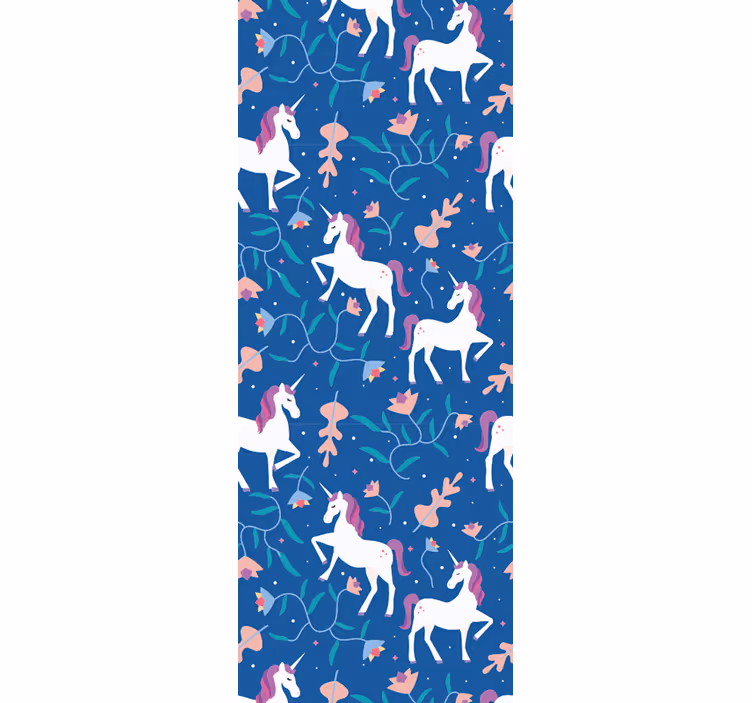 Rollo fenster kinderzimmer einhornmuster mit federn - TenStickers