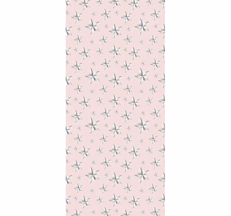 Rollo fenster kinderzimmer weiße sterne rosa hintergrund - TenStickers