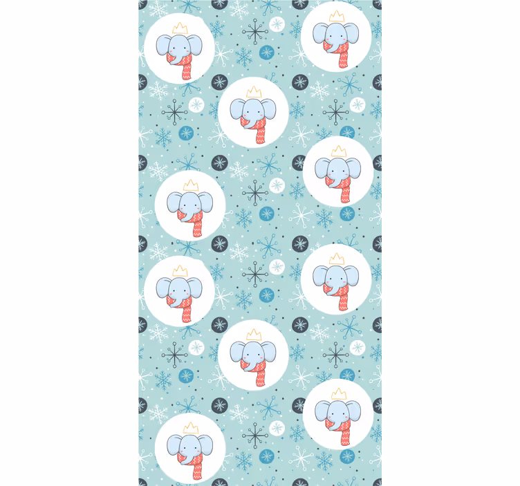 Rollo fenster kinderzimmer winter elefant könig - TenStickers