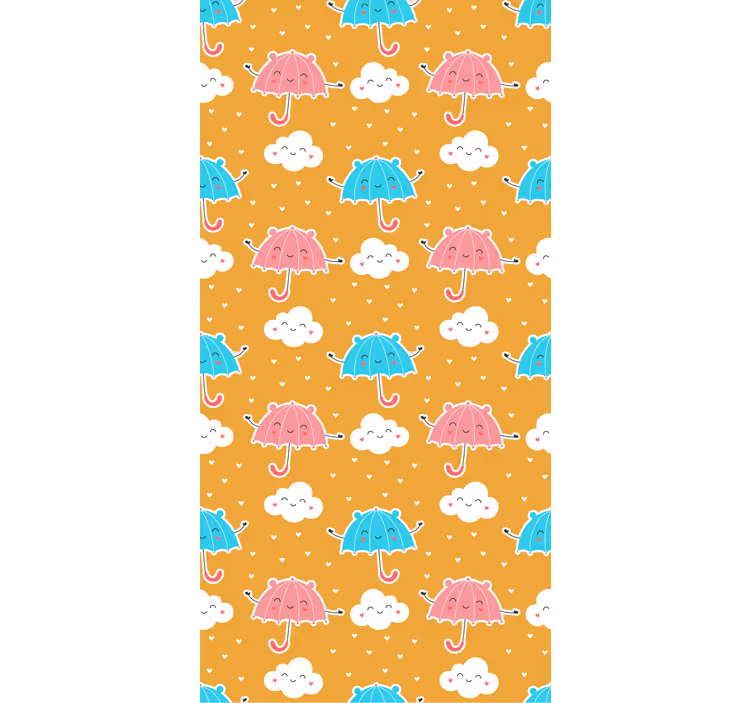 Rollo fenster kinderzimmer bunte regenschirme - TenStickers