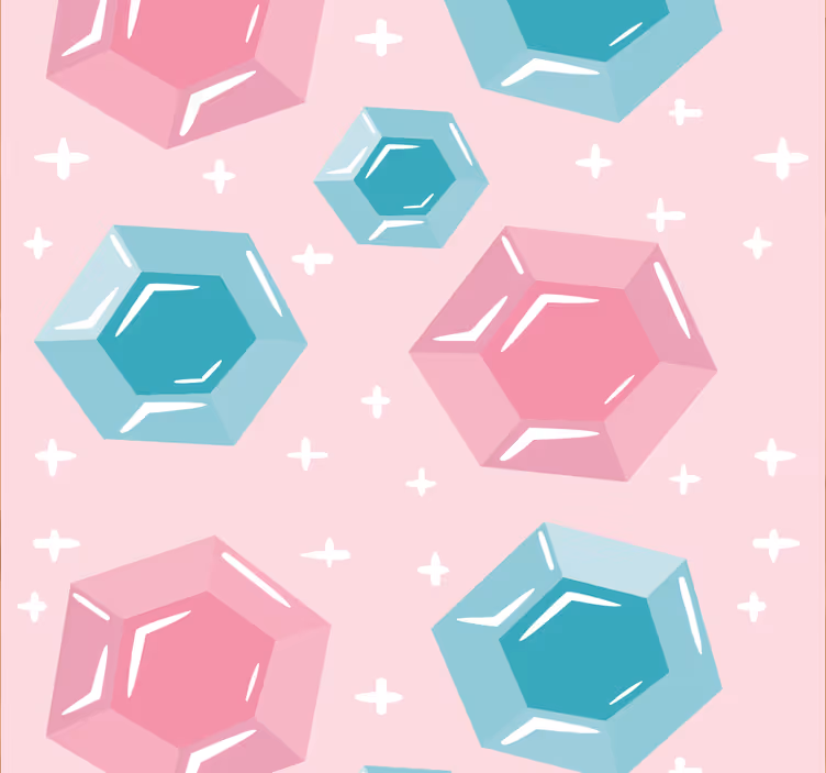 Rollo fenster kinderzimmer in geometrischen juwelenfarben - TenStickers