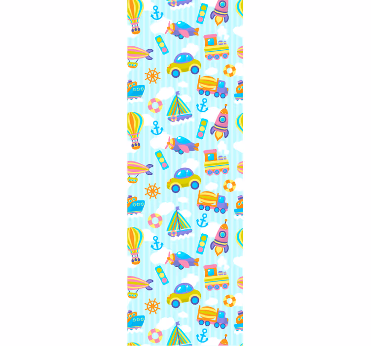 Rollo fenster kinderzimmer mit niedlichem autodesign - TenStickers