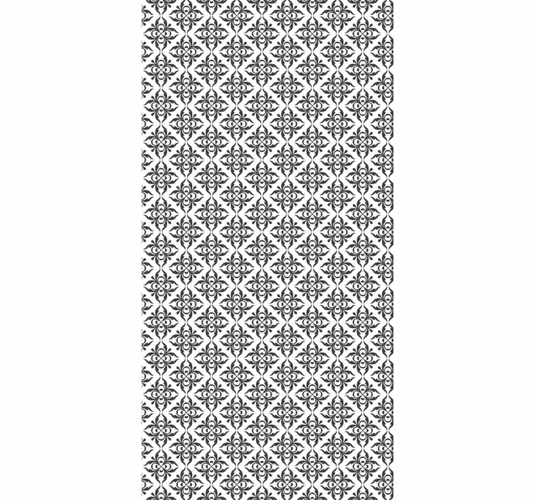 Rollo fenster home office elegante schwarze blumen - TenStickers