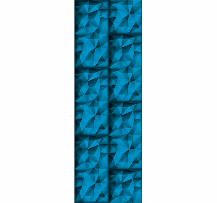 Rollo fenster home office blaues tiefen 3d muster - TenStickers