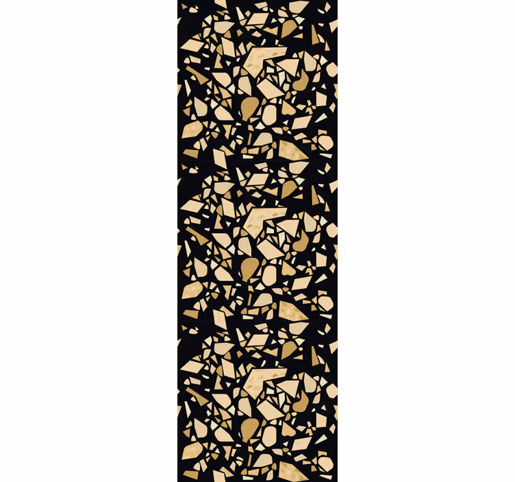 Rollo fenster home office terrazzo stil schwarz gold - TenStickers