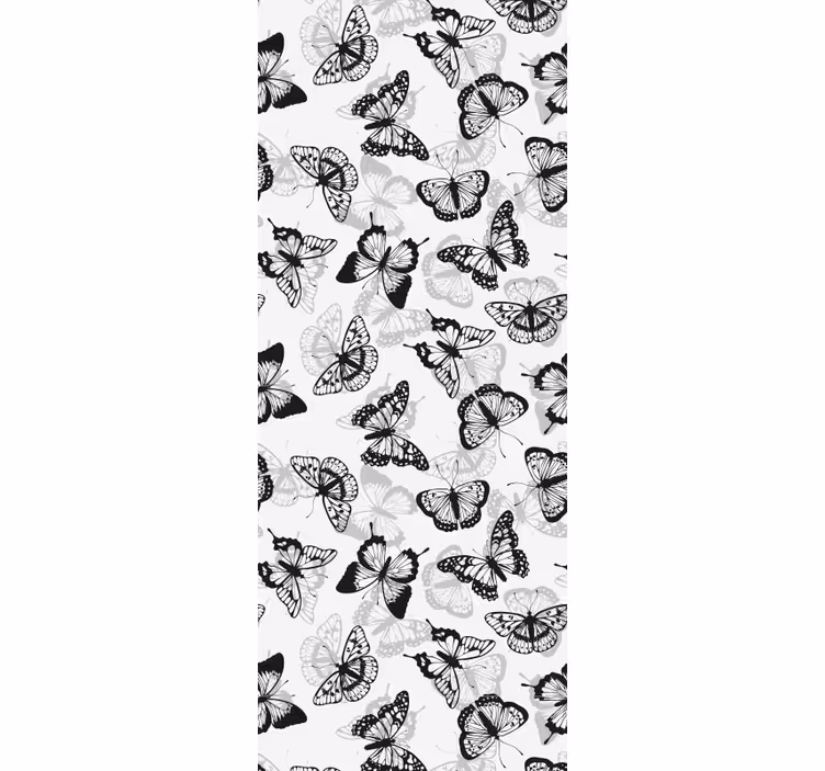Rollo fenster home office mit zartem schmetterlingsmuster - TenStickers