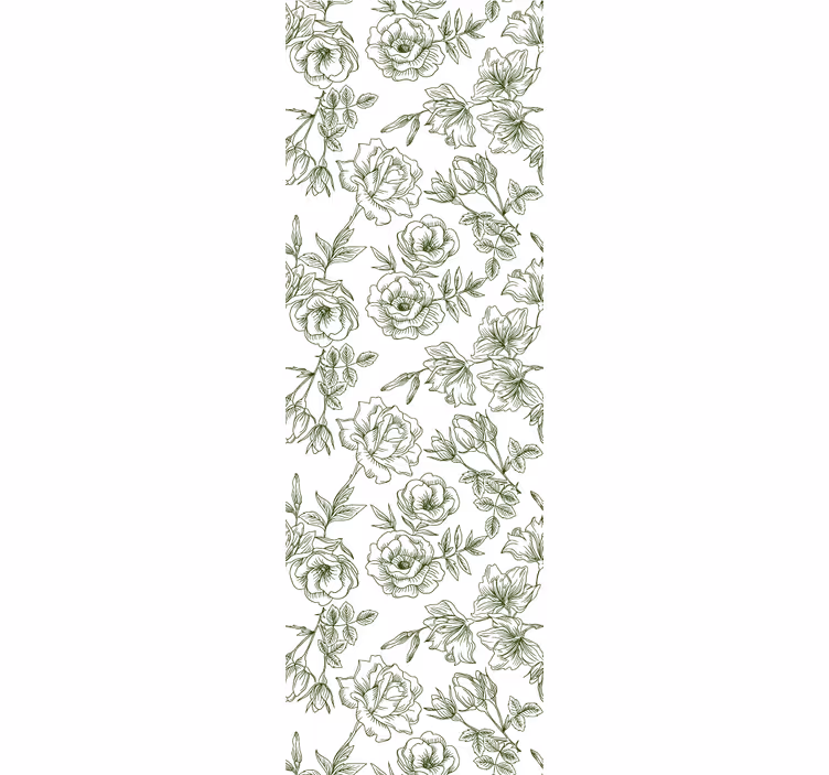 Rollo fenster home office weiße rosen - TenStickers