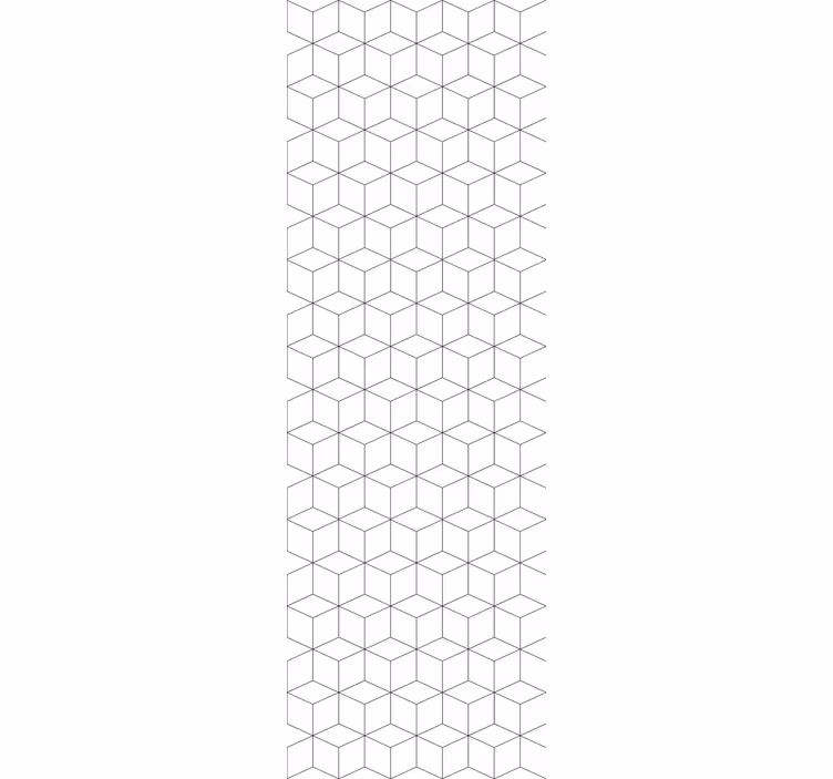 Rollo fenster home office geometrisches würfelmuster - TenStickers
