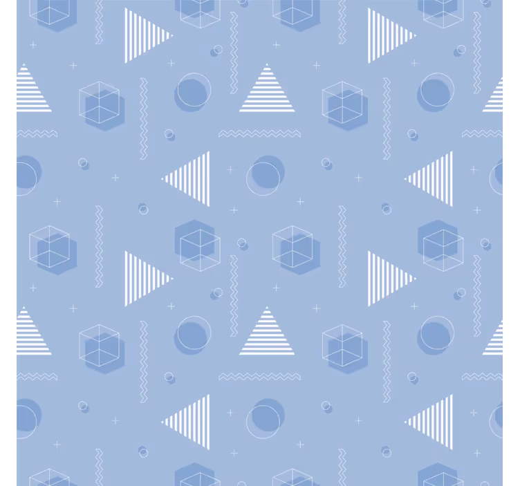 Rollo fenster jugendzimmer geometrisches blau - TenStickers