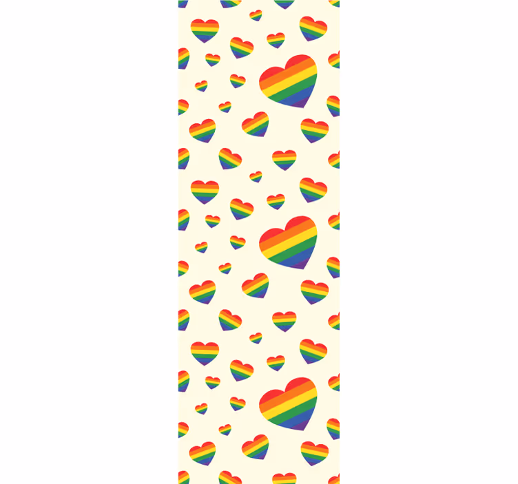 Rollo fenster jugendzimmer regenbogenherzen design - TenStickers