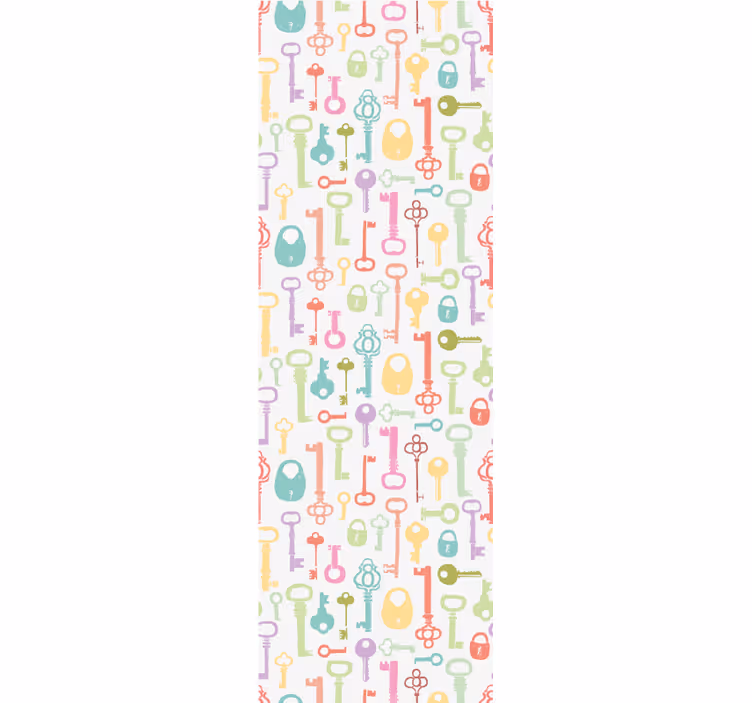 Rollo fenster jugendzimmer mit schlüsselmotiv - TenStickers