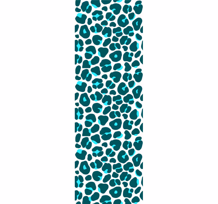Rollo fenster jugendzimmer mit neonblauem leopardenmuster - TenStickers