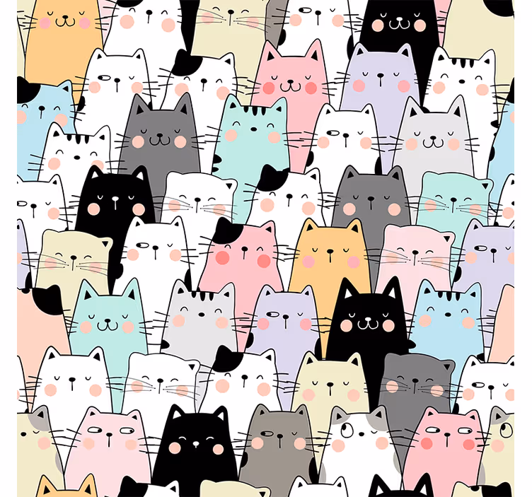 Rollo fenster jugendzimmer katzenmotiv - TenStickers
