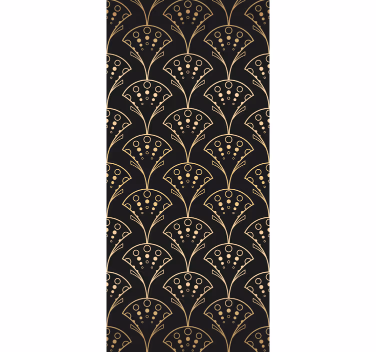 Rollo fenster modern mit eleganten goldenen formen - TenStickers