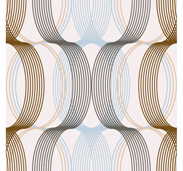 Rollo fenster modern mit ovalen linien - TenStickers