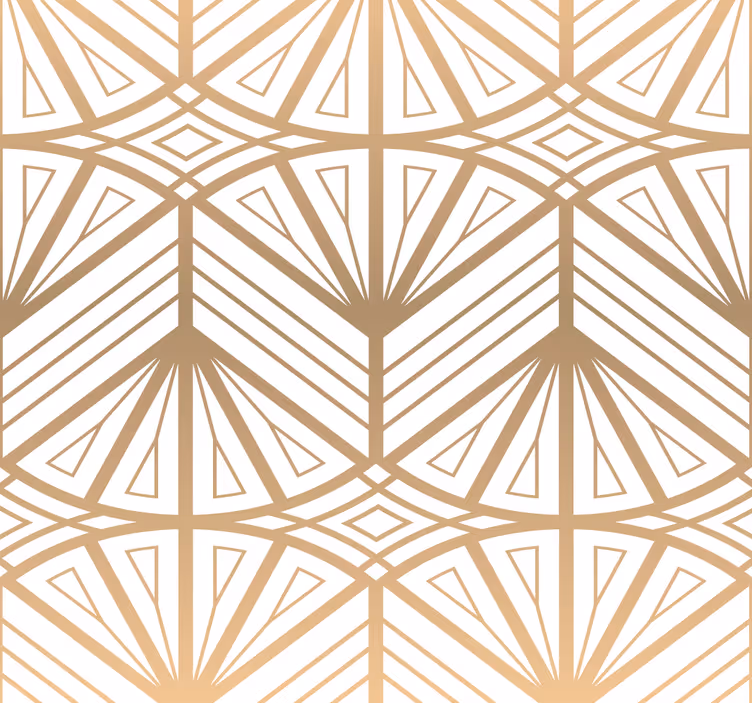 Rollo fenster modern mit goldenem geometrischen muster - TenStickers