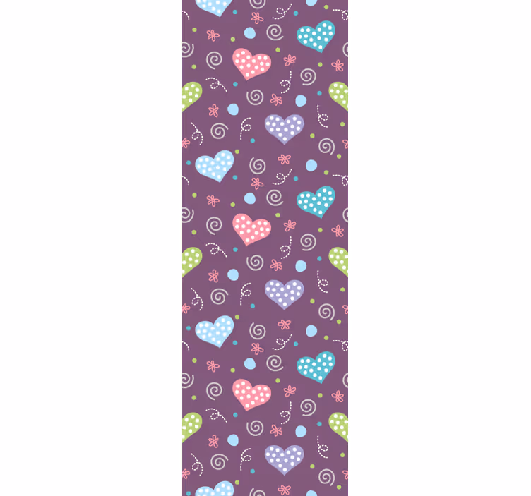 Rollo fenster modern muster deko herzen und linien - TenStickers