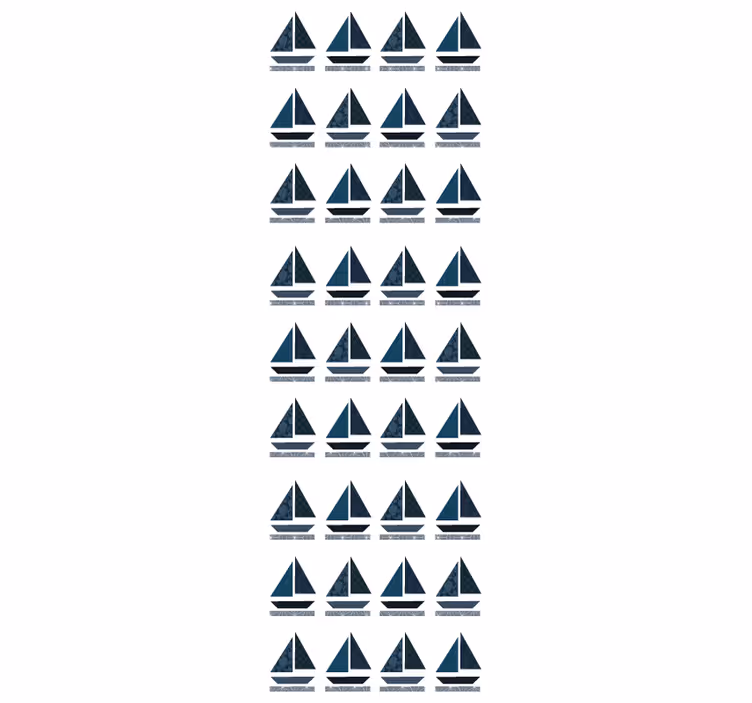 Rollo fenster modern segelbootmuster stoff - TenStickers