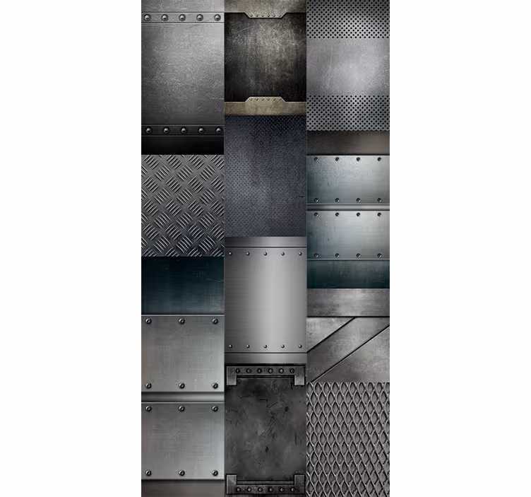 Rollo fenster modern mit muster in metall schwarz blocks - TenStickers