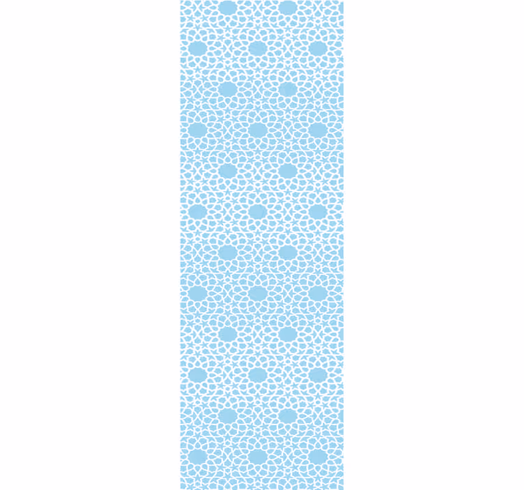Rollo fenster modern mit blau-weißem geometrischem muster - TenStickers