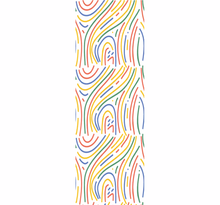 Rollo fenster modern bunte linien auf weiß - TenStickers