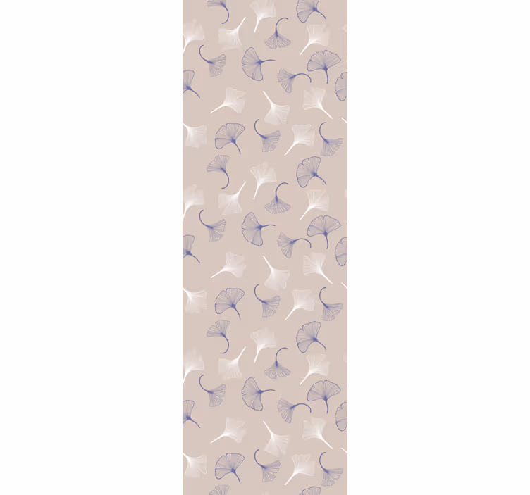 Rollo fenster modern ginkgo blätter creme - TenStickers