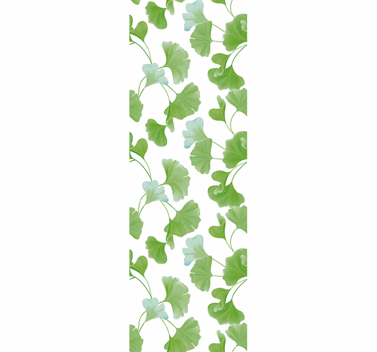 Rollo fenster modern mit grünen ginkgo-blättern - TenStickers