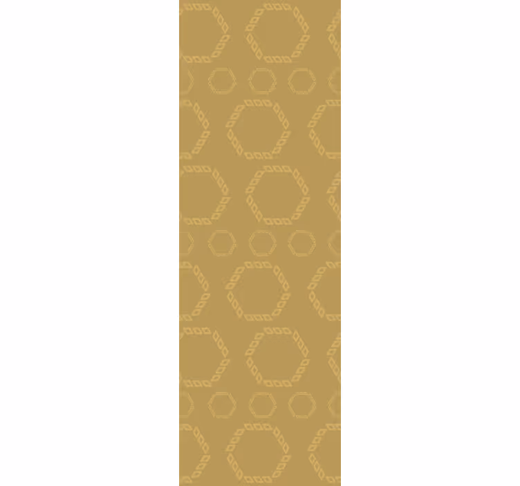 Rollo fenster modern mit goldenen hexagon-mustern - TenStickers