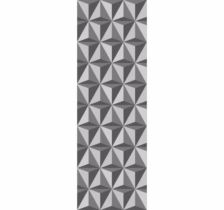 Rollo fenster modern mit dunklen dreieckfliesen - TenStickers
