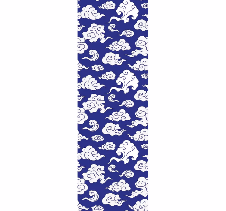 Rollo fenster modern wolkenmotiv auf blauem hintergrund - TenStickers