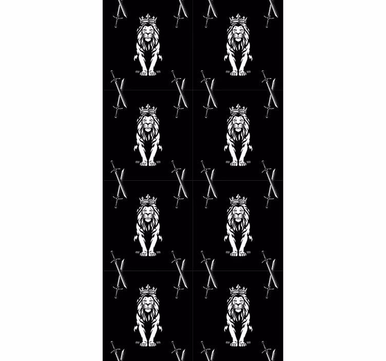 Rollo fenster modern dschungelsilhouetten könig - TenStickers