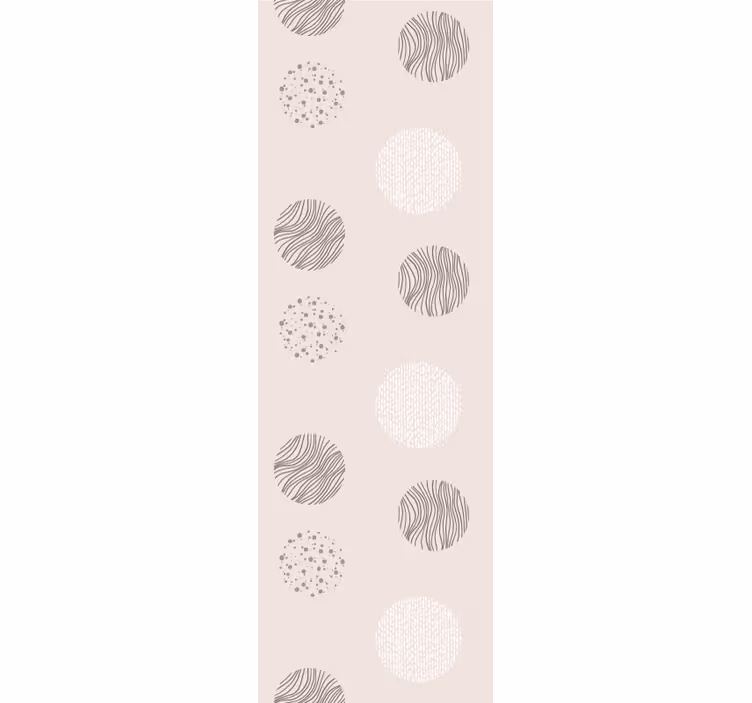 Rollo fenster modern graue kreise mit linienmuster - TenStickers