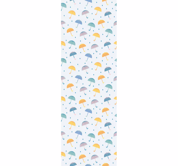 Rollo fenster modern bunte regenschirme cartoon hintergrund - TenStickers