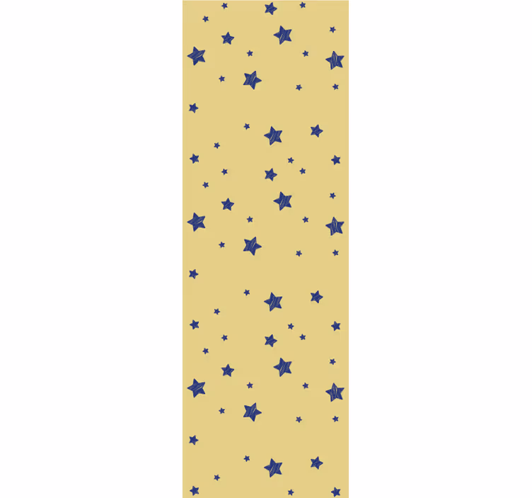Rollo fenster modern blaue sterne auf gelbem hintergrund - TenStickers