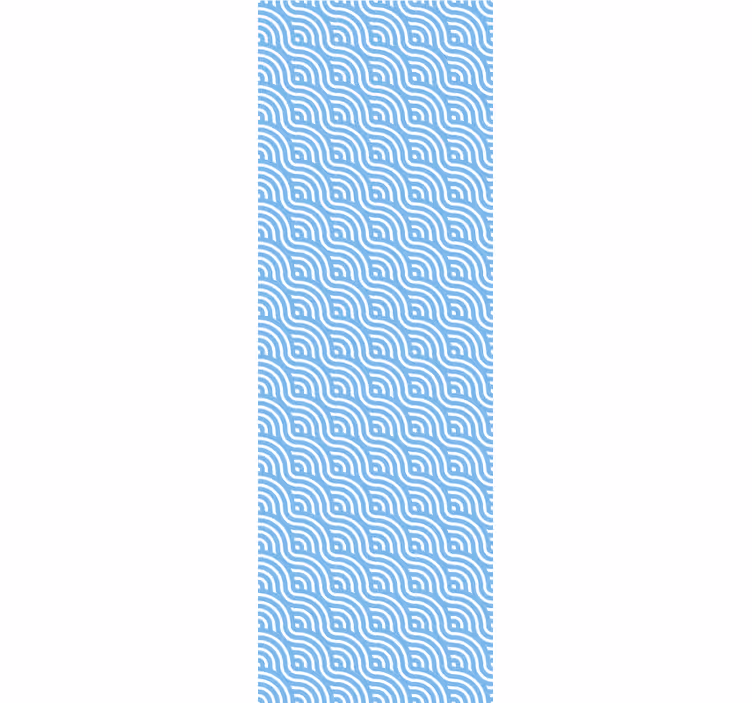 Rollo fenster modern kleine blaue wellen - TenStickers