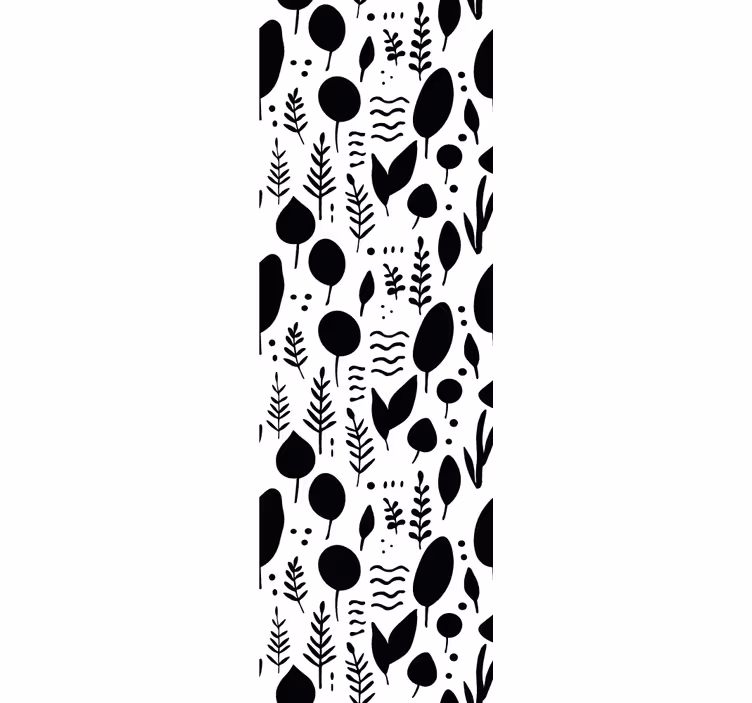 Rollo fenster modern mit schwarz-weiß naturmotiven - TenStickers