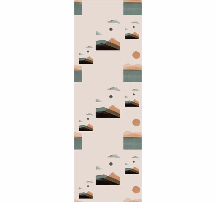 Rollo fenster modern abstrakte berge - TenStickers