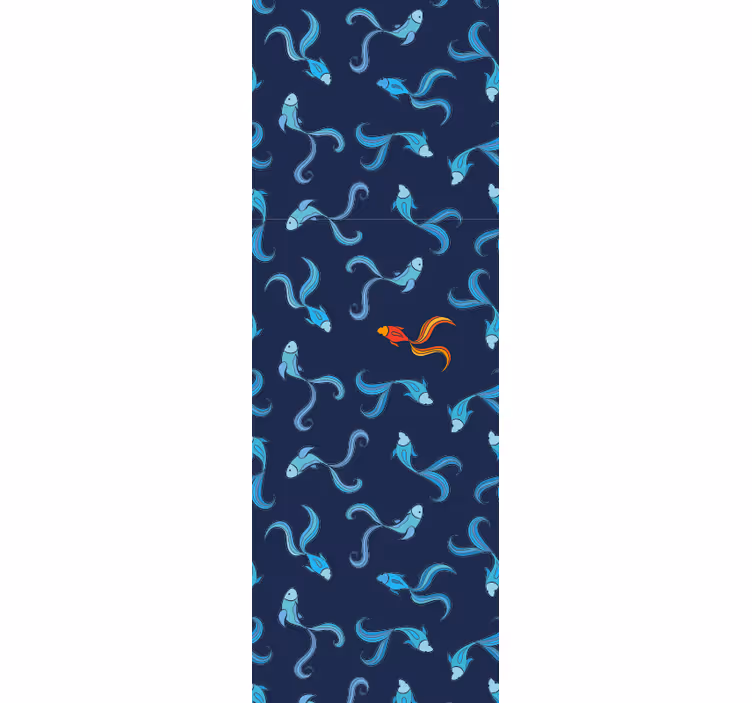 Rollo fenster modern ein in tausend orange fische - TenStickers