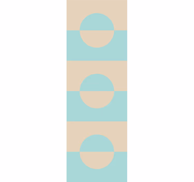 Rollo fenster modern mit hellblauen und beigen punkten - TenStickers