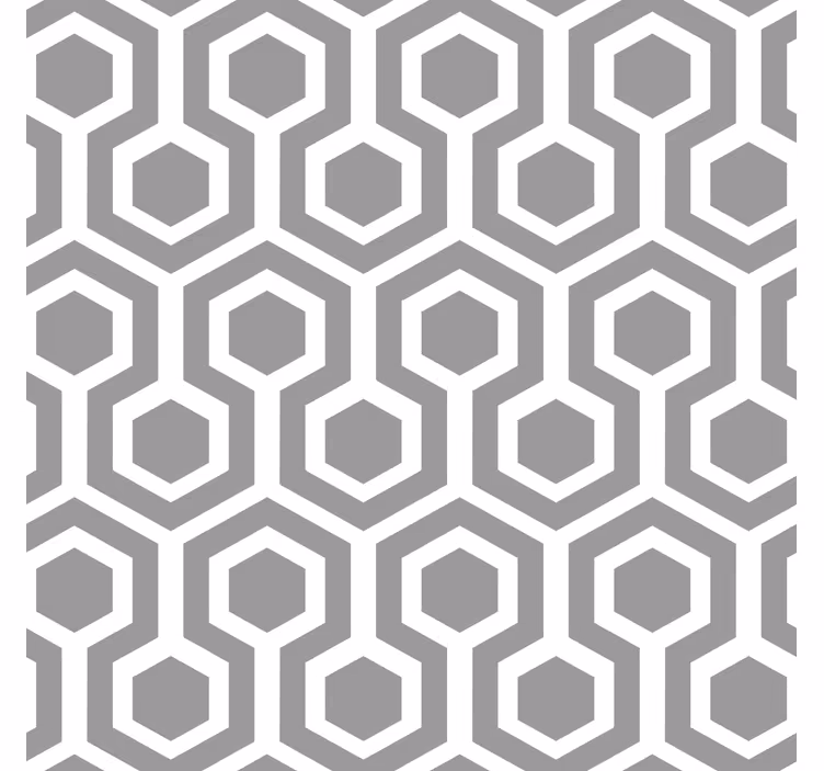 Rollo fenster grau mit hexagonalem graumuster - TenStickers