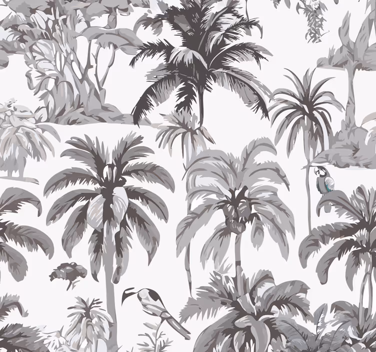 Rollo fenster grau mit palmenmotiv - TenStickers